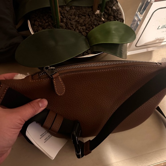 coach shearling belt bag